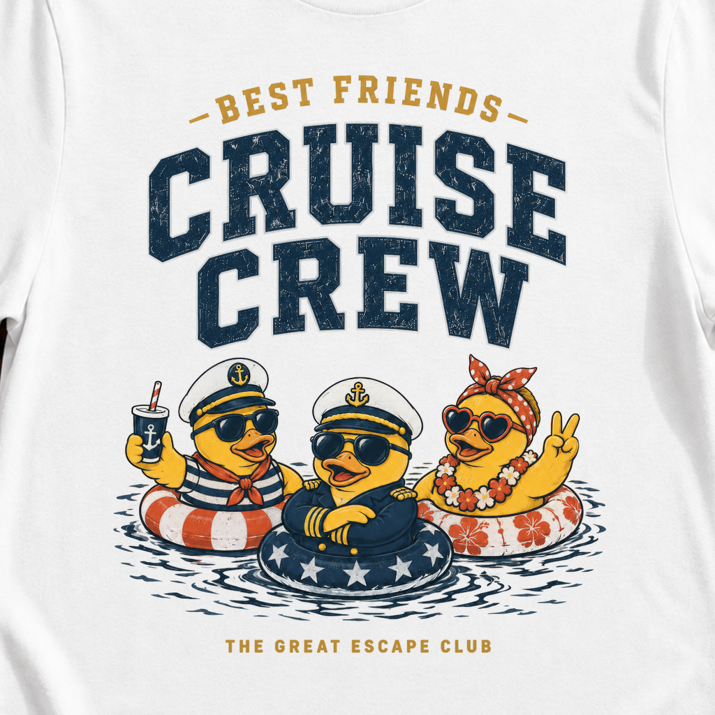 Best Friends Cruise Crew matching best friends cruise t-shirt design on White shirt