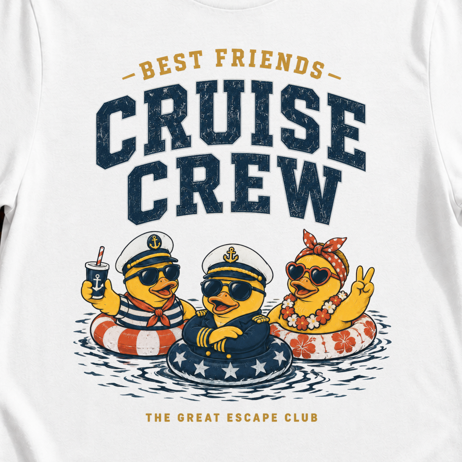 Best Friends Cruise Crew matching best friends cruise t-shirt design on White shirt