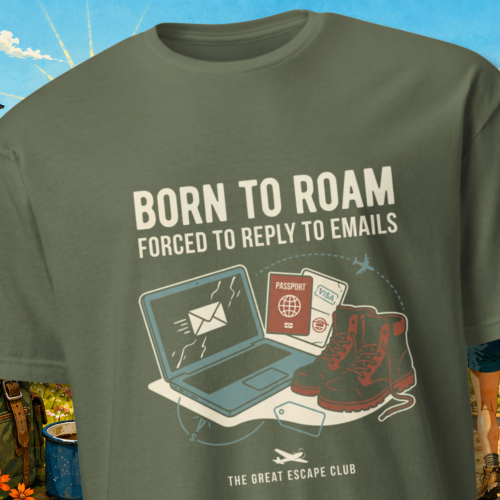 Born to Roam Forced to Reply to Emails T-shirt