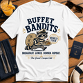 Buffet Bandits World Tour funny cruise buffet t-shirt design on White shirt