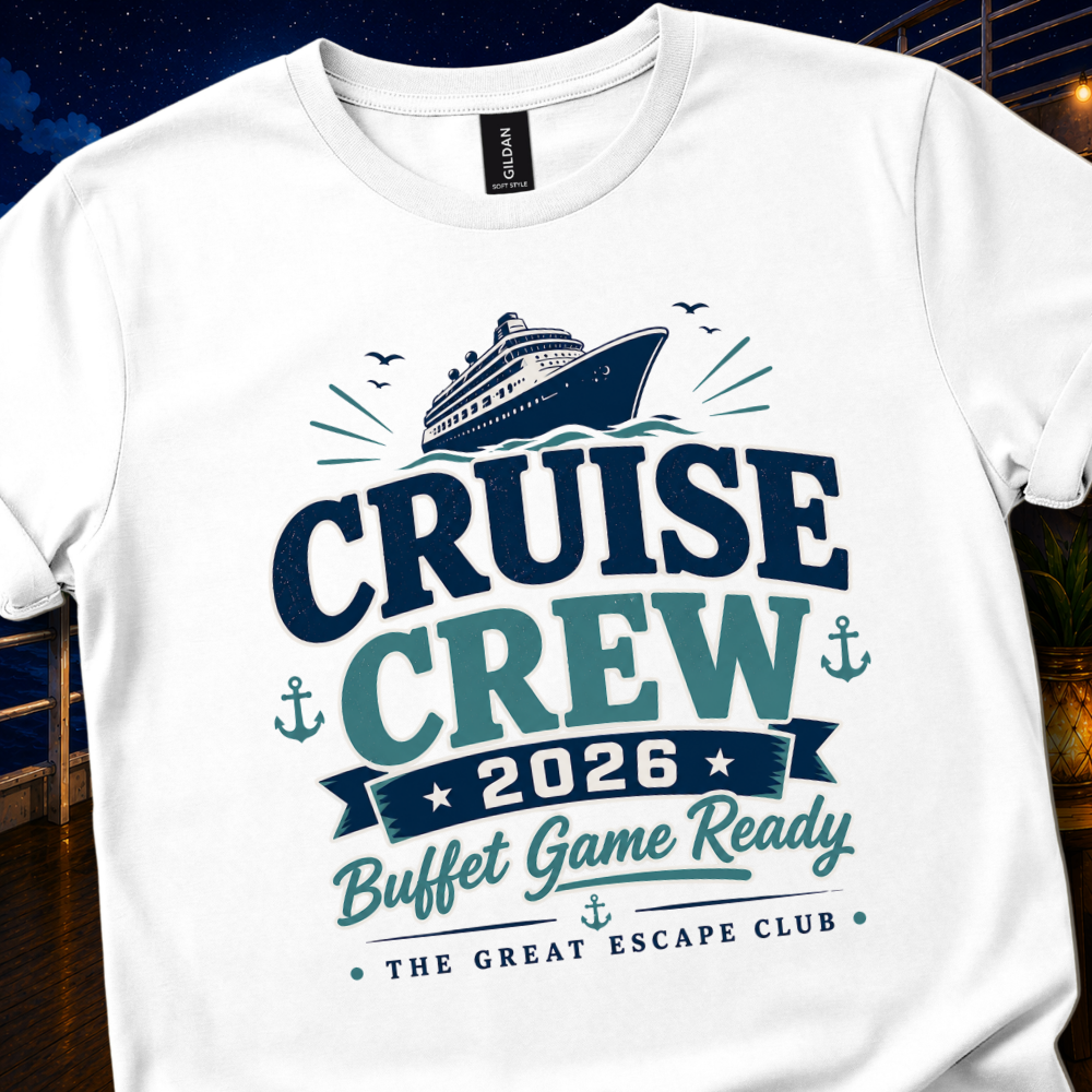 Cruise Crew 2026 Buffet Game Ready unisex T-shirt, Funny Cruise Group Shirt for Cruise Crew Holidays, Matching Family Cruise Outfits and Buffet Lovers
