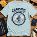 Cruising Runs Through Me funny cruise t-shirt design on Light Blue shirt