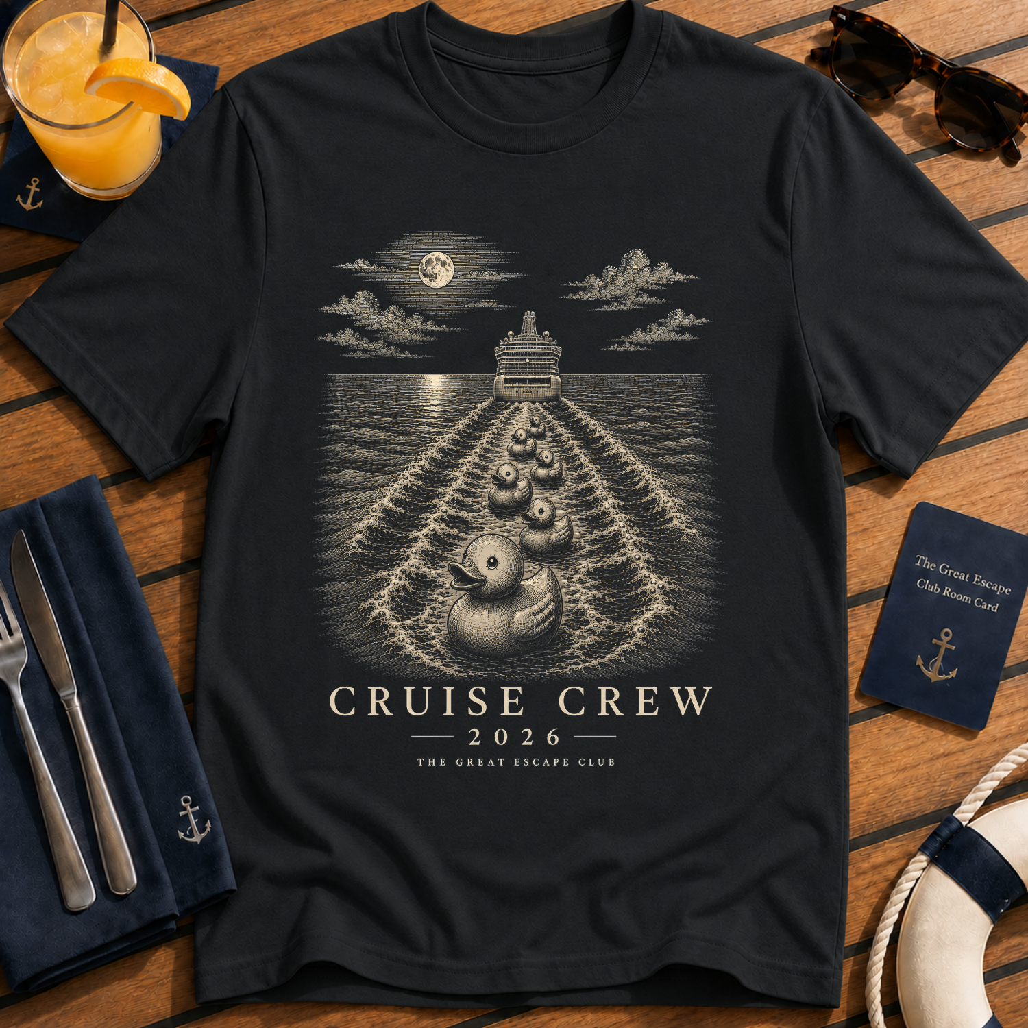 Cruising With My Bestie matching best friend cruise t-shirt design on Black shirt