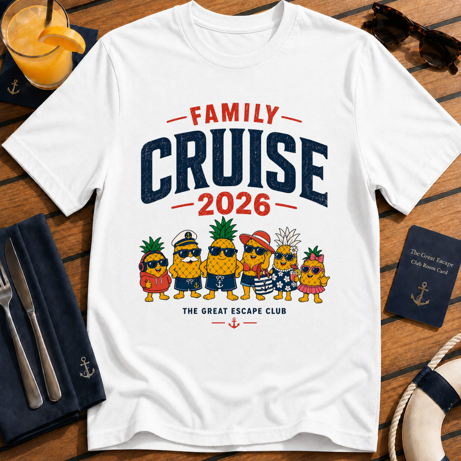 Family Cruise 2026 matching family cruise t-shirt design on White shirt