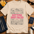 Getting Ship Faced funny cruise drinking t-shirt design on Natural shirt