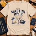 Martini Deck Society cruise cocktail t-shirt design on Natural shirt