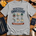 Objectively Unnecessary funny cruise souvenir t-shirt design on Sport Grey shirt