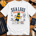 Sea Legs Training Tips funny pineapple cruise t-shirt design on White shirt