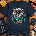 Shore Excursion Drinking Team funny cruise drinking navy t-shirt for port days and matching group holidays by The Great Escape Club