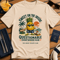 Sweet on the Inside funny pineapple cruise t-shirt design on Natural shirt