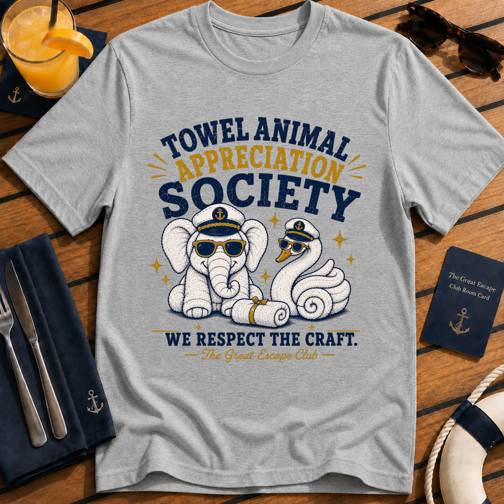 Towel Animal Appreciation Society funny cruise t-shirt design on Sport Grey shirt